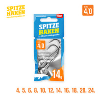 Bewertung von Oliver T für das Produkt Spitze Haken 4/0 4 g