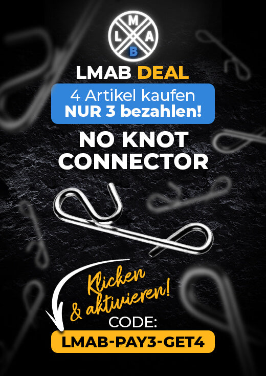 Ohne Knotenbinden mit dem No Knot Connector von LMAB sicher Vorfach und Hauptschnur verbinden Promotion