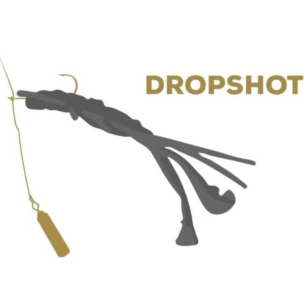 LMAB Finesse Filet Craw am Dropshot Rig