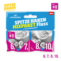 Bewertung von Anonym für das Produkt Spitze Haken Mixpaket #0 Fluss (6 g / 7 g / 8 g / 10 g)