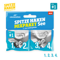 Bewertung von Uwe für das Produkt Spitze Haken Mixpaket #1 See   (1 g / 2 g / 3 g / 4 g)