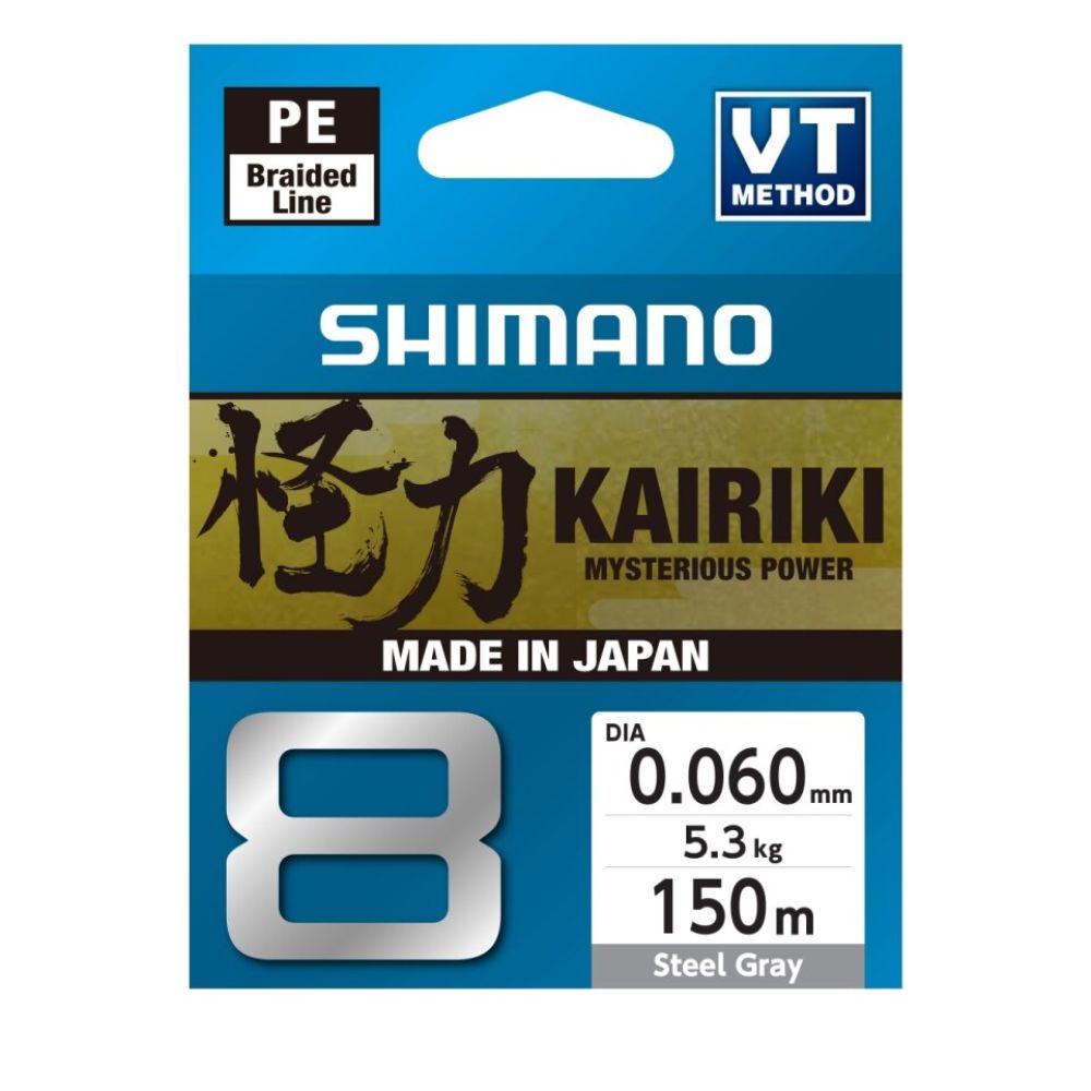 Shimano Kairiki 8 150 m Steel Gray 0,06 mm, 5,3 kg